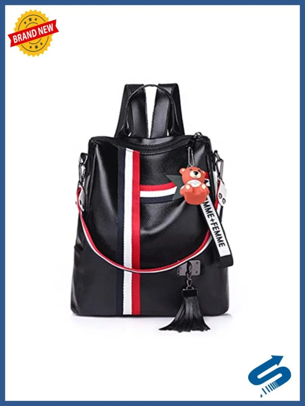 Women PU Leather Backpack Anti-theft Waterproof Daypack Work Travel